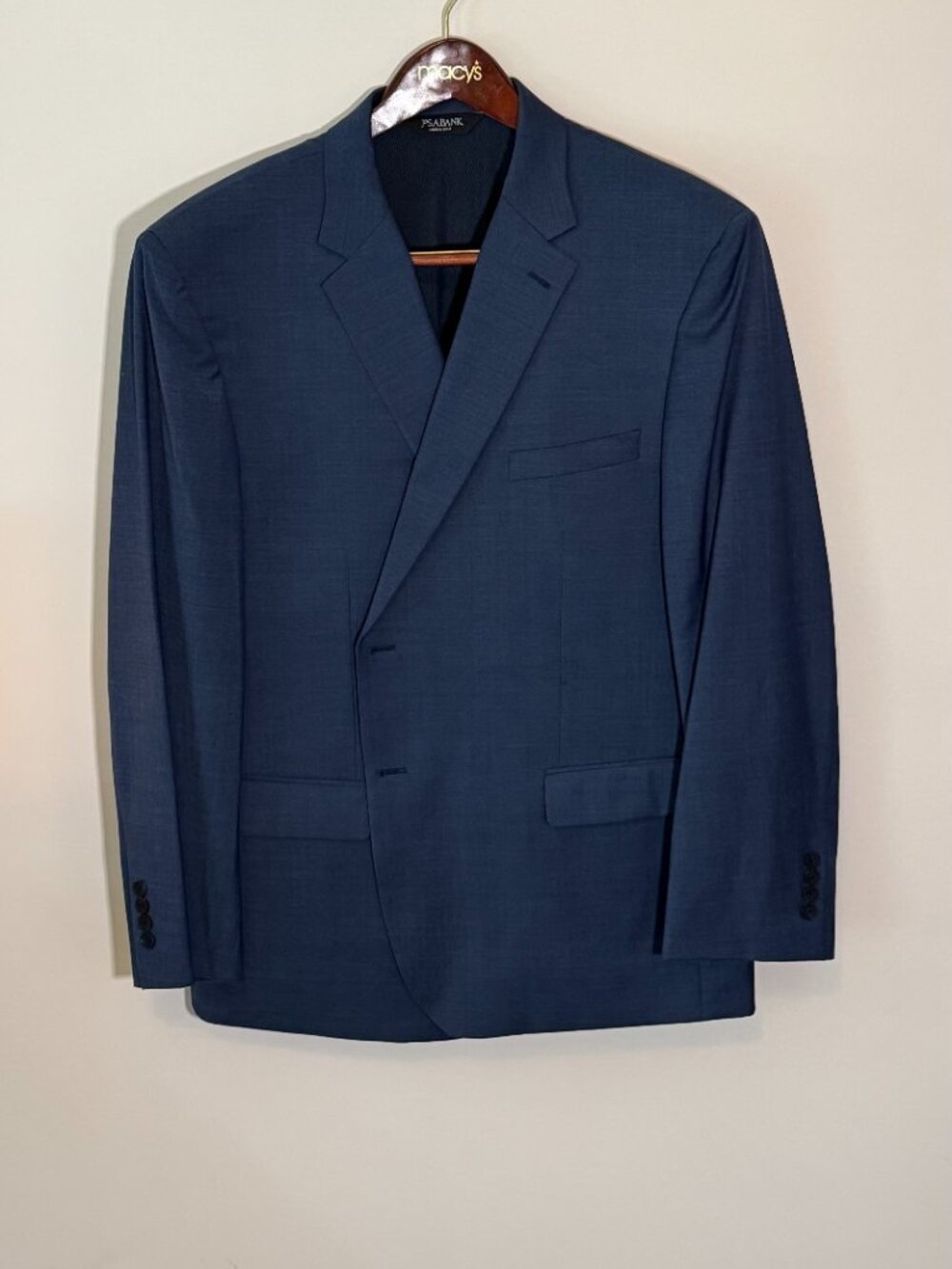 Title: Jos. A. Bank Men’s Blue Suit – 38R Jacket / 50R Pants – Wool Blend
